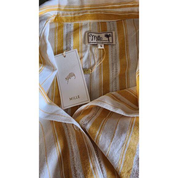 Millie Resort And Travel Alyse Top in Citrus & White Stripe Size Small NWT - Picture 6 of 8